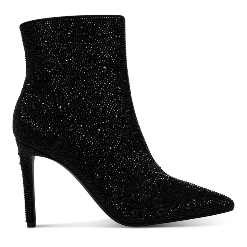 Black Rhinestone Booties - Picture 2 of 5